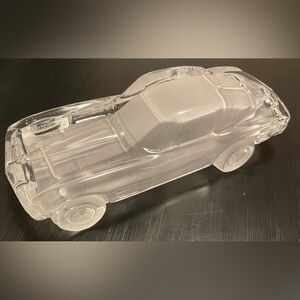 Hofbauer lead crystal Glass Paperweight 1963 Corvette Stingray model car Germany